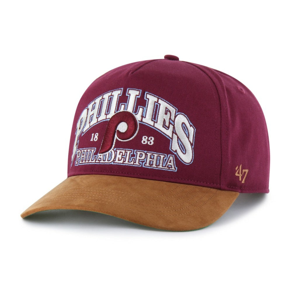 Philadelphia Phillies '47 Cooperstown Break Wood Suede Hitch Adjustable Hat On Sale