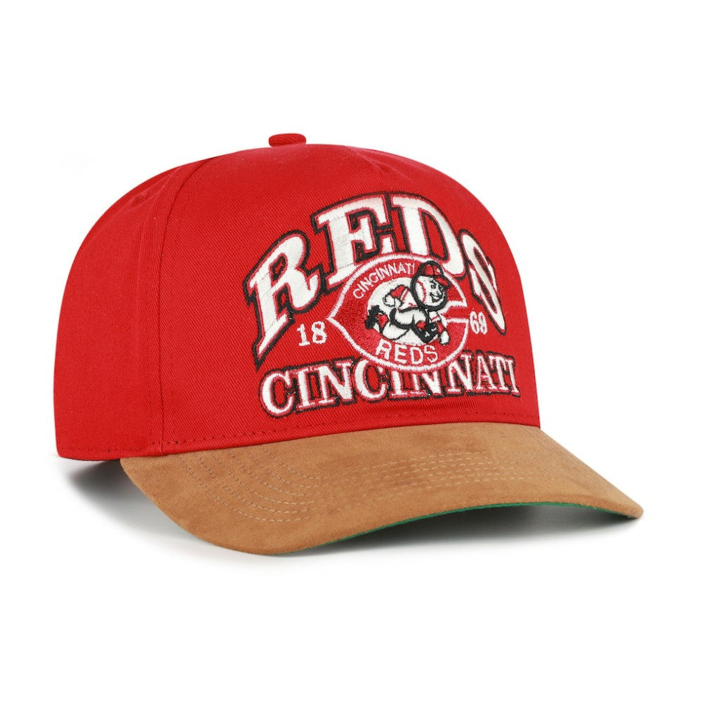 Cincinnati Reds '47 Cooperstown Break Wood Suede Hitch Adjustable Hat Near Me