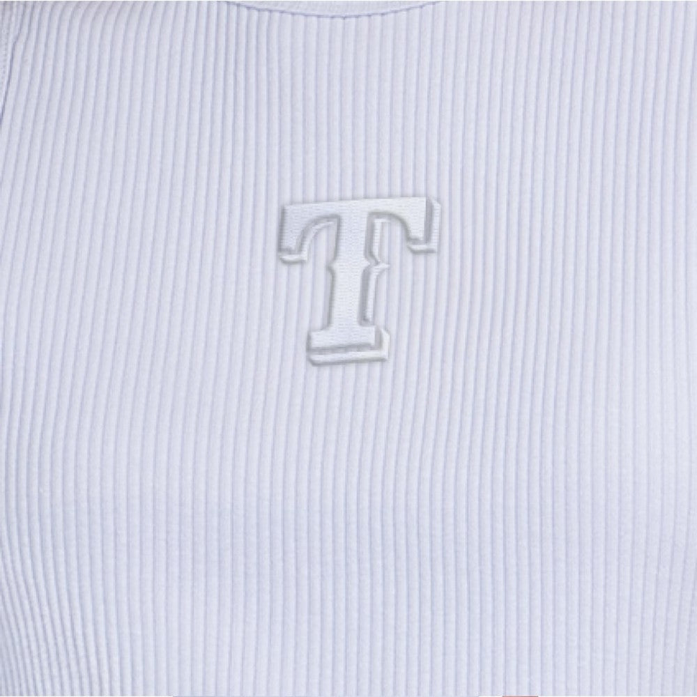 Texas Rangers Starter Women's Pastels Ribbed Tank Top Online