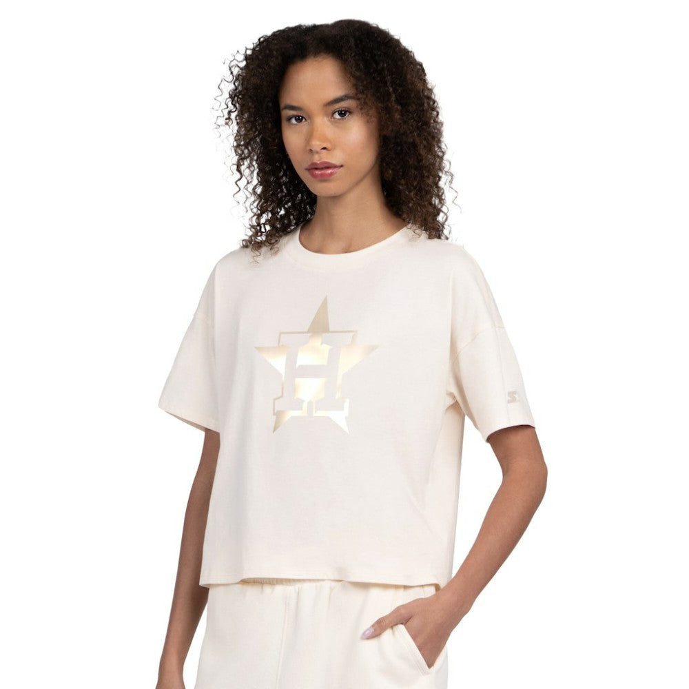 Houston Astros Starter Women's Pastels Boxy Cropped T-Shirt Sale