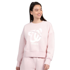 Washington Nationals Starter Women's Pastels Boxy Fleece Sweatshirt discount