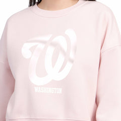 Washington Nationals Starter Women's Pastels Boxy Fleece Sweatshirt discount