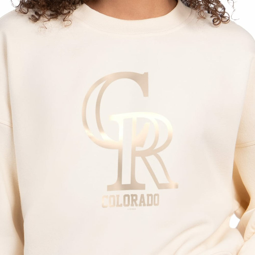 Colorado Rockies Starter Women's Pastels Boxy Fleece Sweatshirt Online
