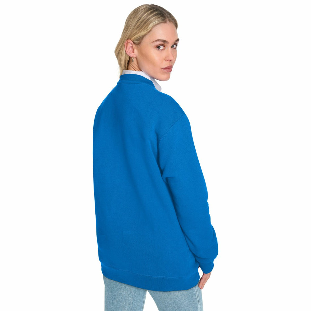 Detroit Lions Starter Women's Arch Stripe Fleece Crewneck Sweatshirt Blue - NFL
