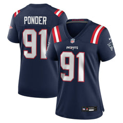 Elijah Ponder New England Patriots Women's Team Game Jersey Navy - Nike
