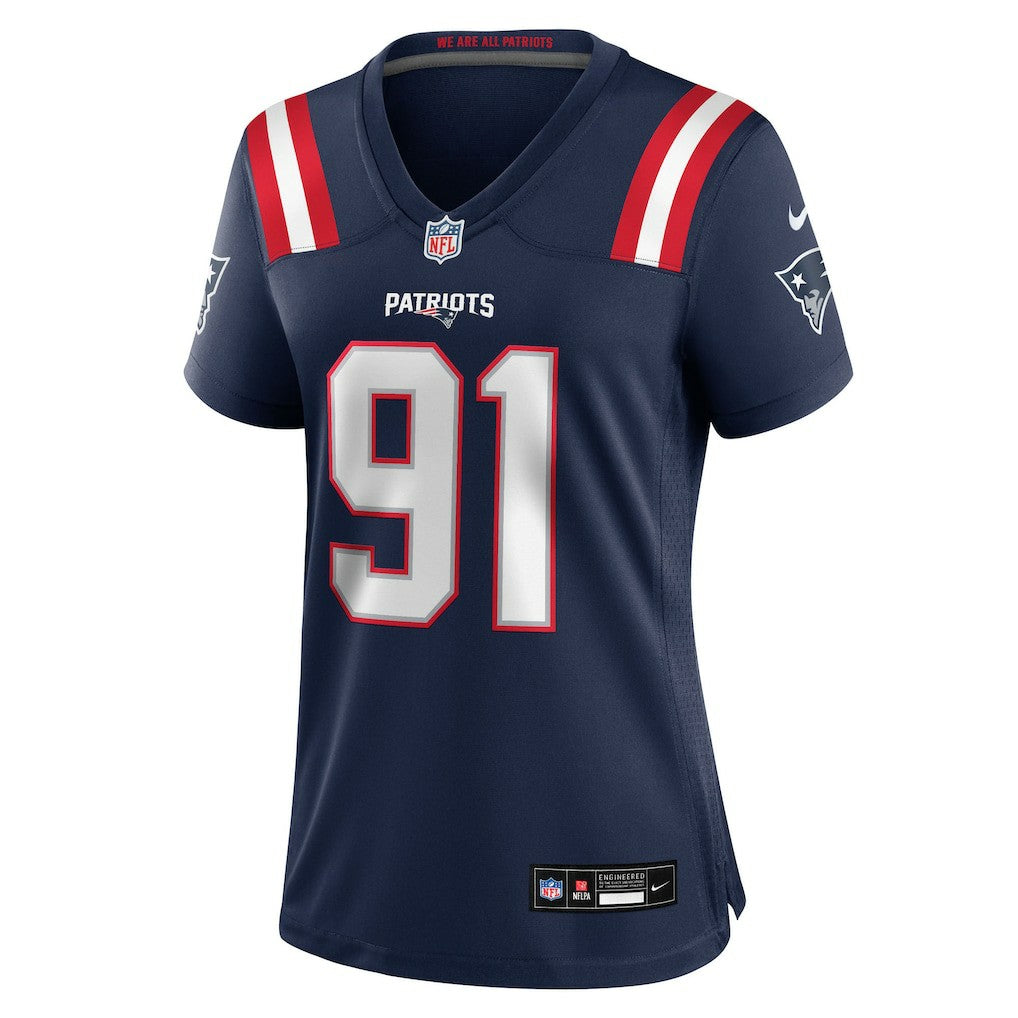 Elijah Ponder New England Patriots Women's Team Game Jersey Navy - Nike