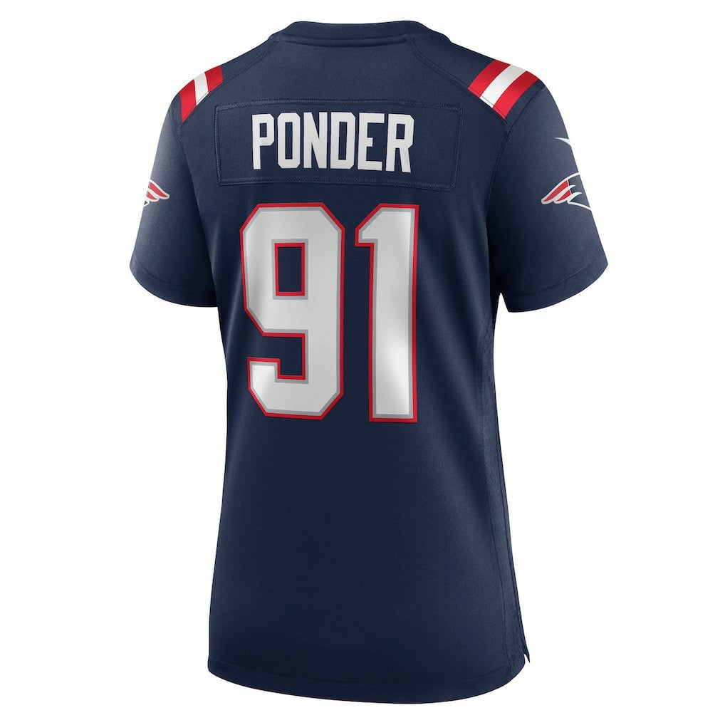 Elijah Ponder New England Patriots Women's Team Game Jersey Navy - Nike