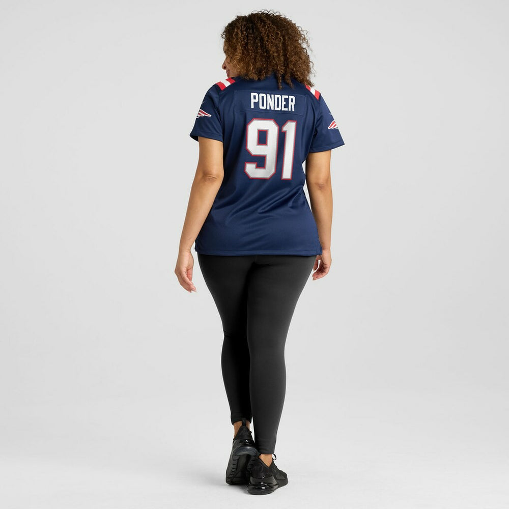Elijah Ponder New England Patriots Women's Team Game Jersey Navy - Nike