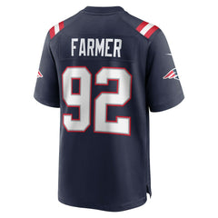 Joshua Farmer New England Patriots Team Game Jersey Navy - Nike