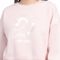 New Jersey Devils - Starter Women's Boxy Cropped Sweatshirt Pink
