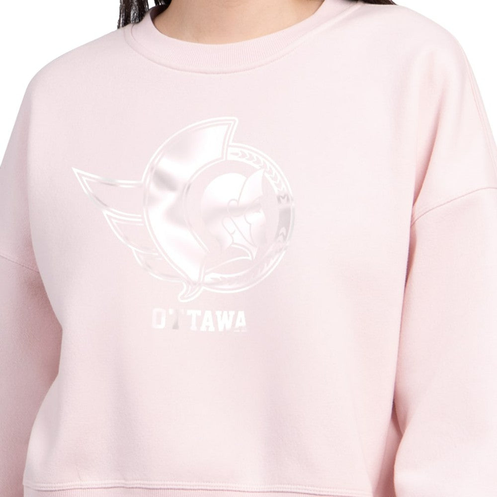 Ottawa Senators - Starter Women's Boxy Cropped Sweatshirt Pink