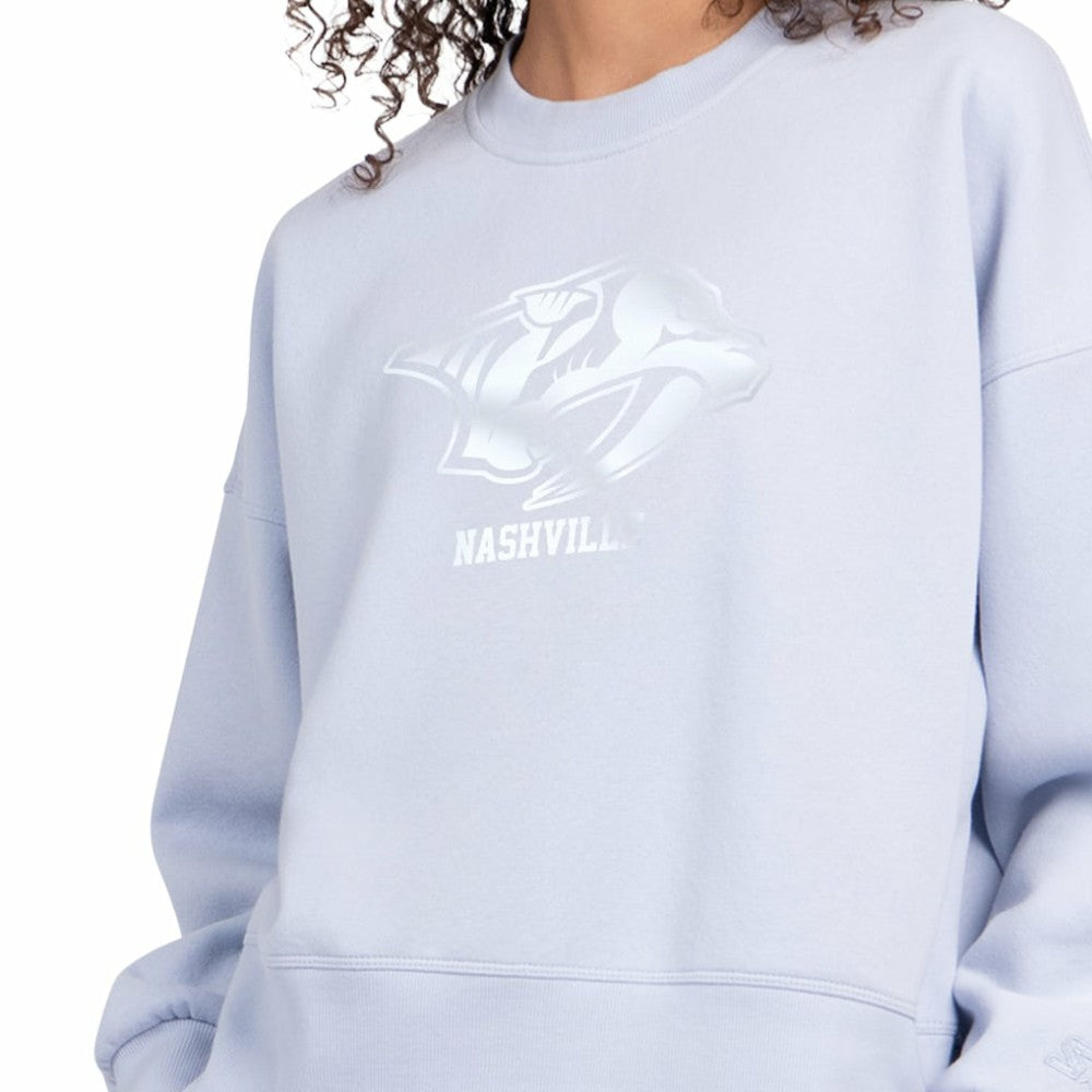 Nashville Predators - Starter Women's Boxy Cropped Sweatshirt Blue