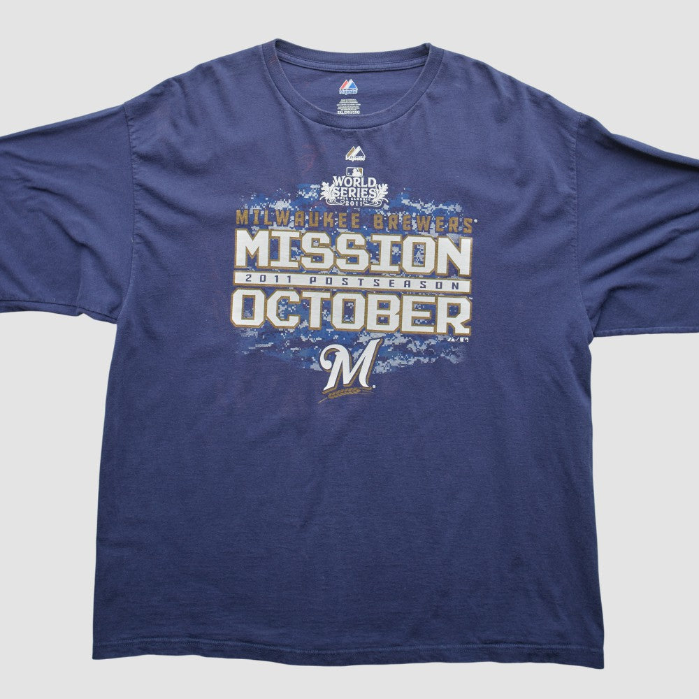 Milwaukee Brewers Majestic 2011 Long Sleeve T-Shirt Clearance