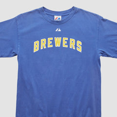 Milwaukee Brewers Majestic 2000s T-Shirt Sale