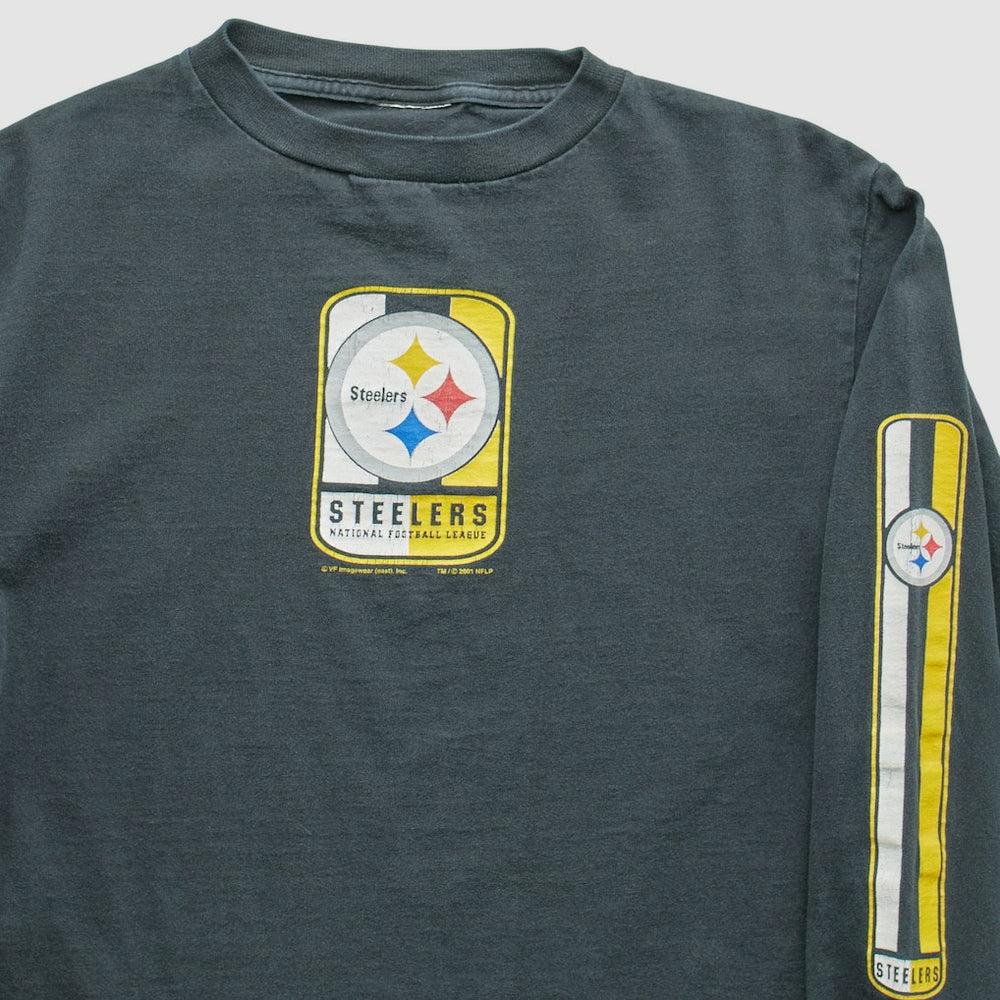 Pittsburgh Steelers VF Imagewear 2001 Pullover Sweatshirt Gray Vintage - Fanatics