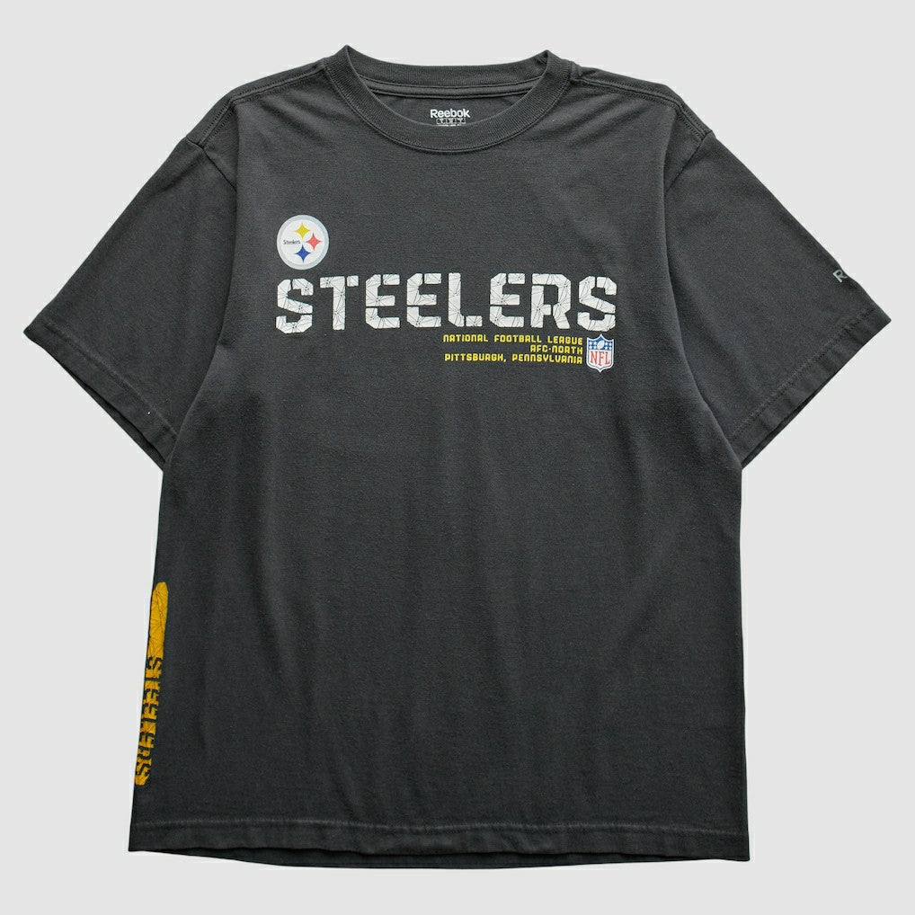 Pittsburgh Steelers Reebok 2000s T-Shirt Black Vintage - Fanatics
