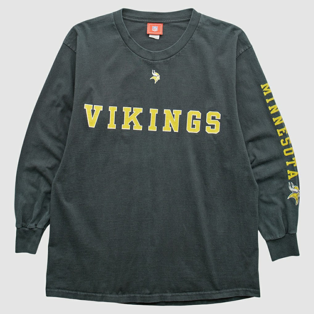 Minnesota Vikings NFL 2000s T-Shirt Black Vintage - Fanatics