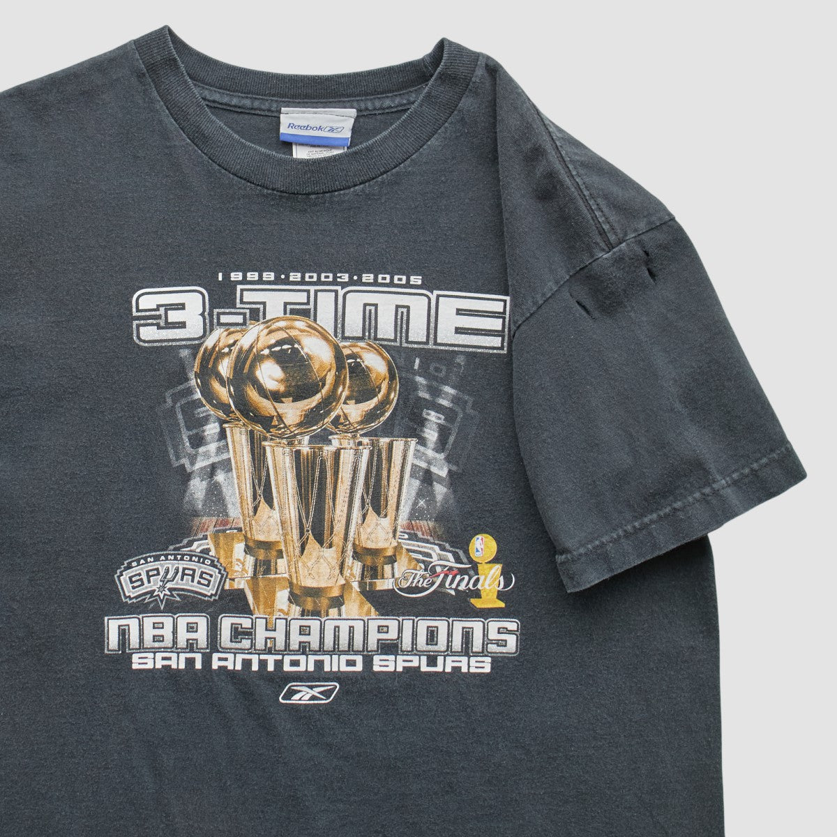 Vintage - San Antonio Spurs Reebok 2005 T-Shirt - Gray Vintage