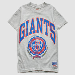 New York Giants Nutmeg Mills 90s T-Shirt Heather Gray Vintage - Fanatics