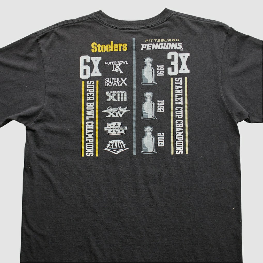 Pittsburgh Steelers Reebok 2009 T-Shirt Black Vintage - Fanatics