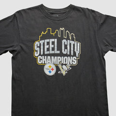Pittsburgh Steelers Reebok 2009 T-Shirt Black Vintage - Fanatics