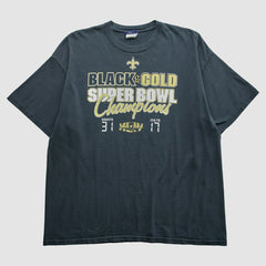New Orleans Saints Reebok 2010 T-Shirt Black Vintage - Fanatics