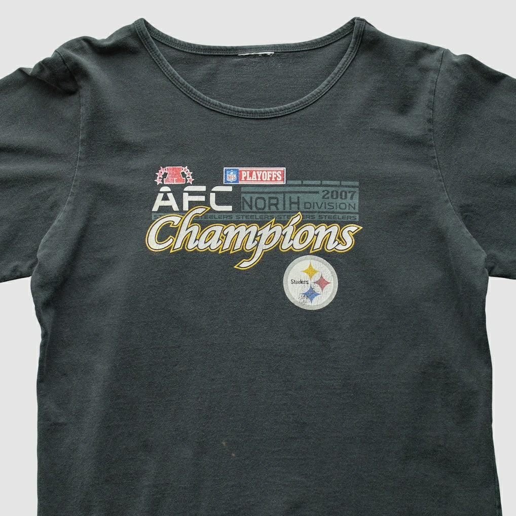 Pittsburgh Steelers 2007 T-Shirt Black Vintage - Fanatics