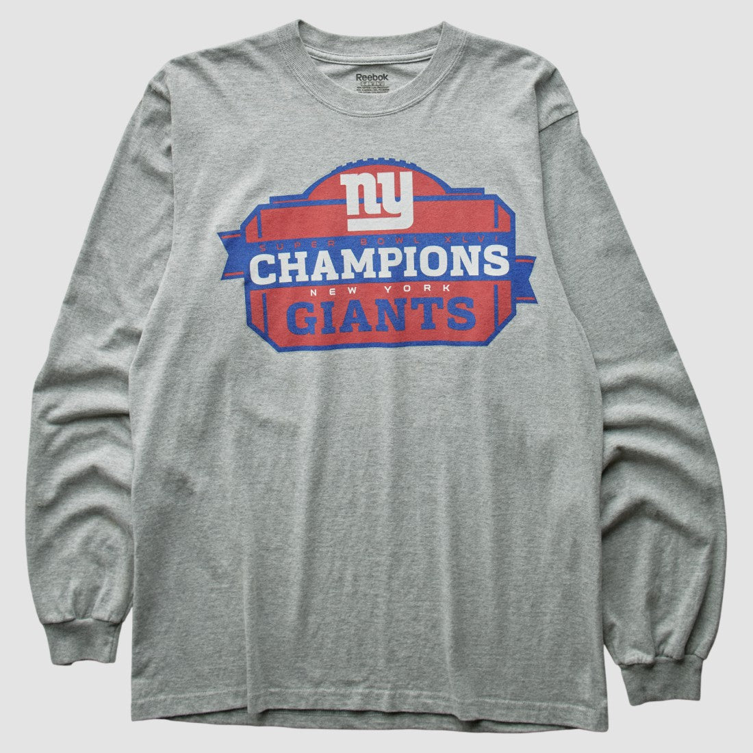 New York Giants Reebok 2012 T-Shirt Gray Vintage - Fanatics