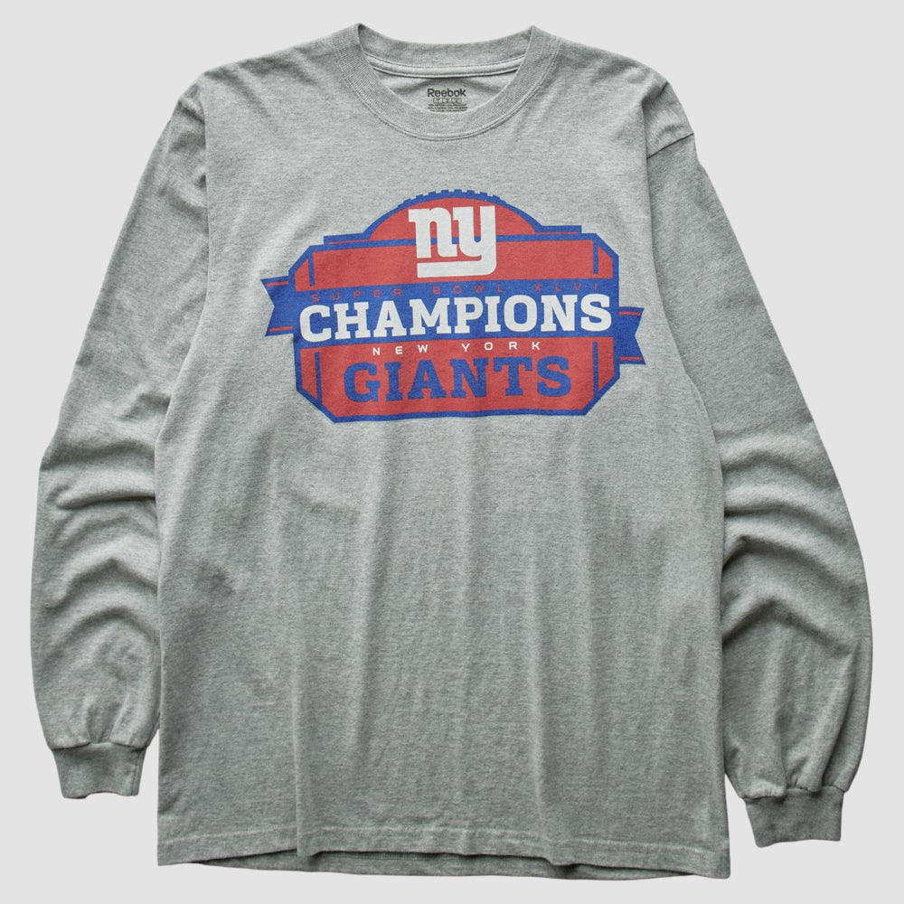 New York Giants Reebok 2012 T-Shirt Gray Vintage - Fanatics