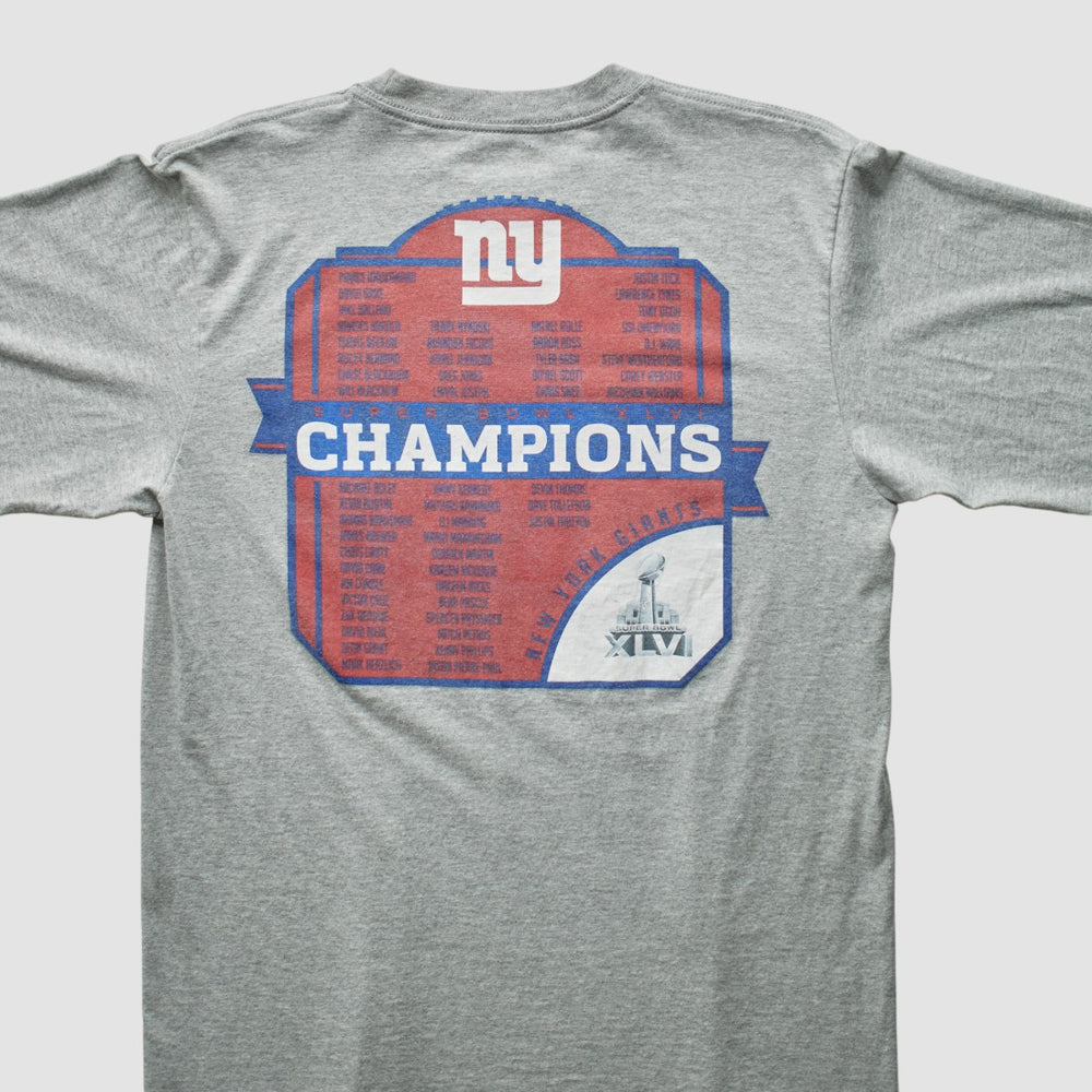 New York Giants Reebok 2012 T-Shirt Gray Vintage - Fanatics
