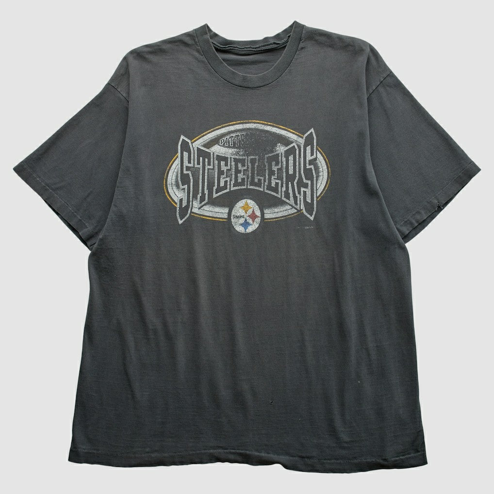 Pittsburgh Steelers 90s T-Shirt Gray Vintage - Fanatics