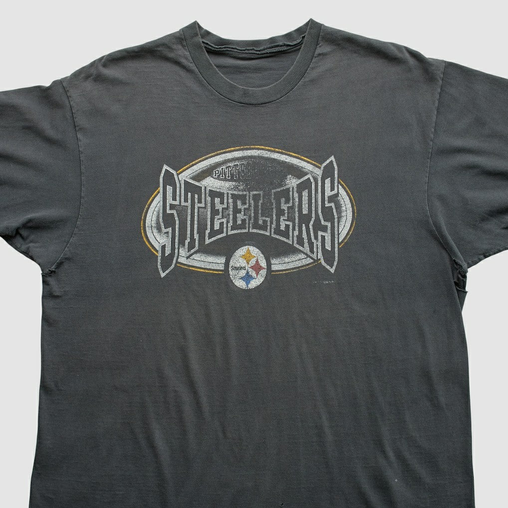 Pittsburgh Steelers 90s T-Shirt Gray Vintage - Fanatics