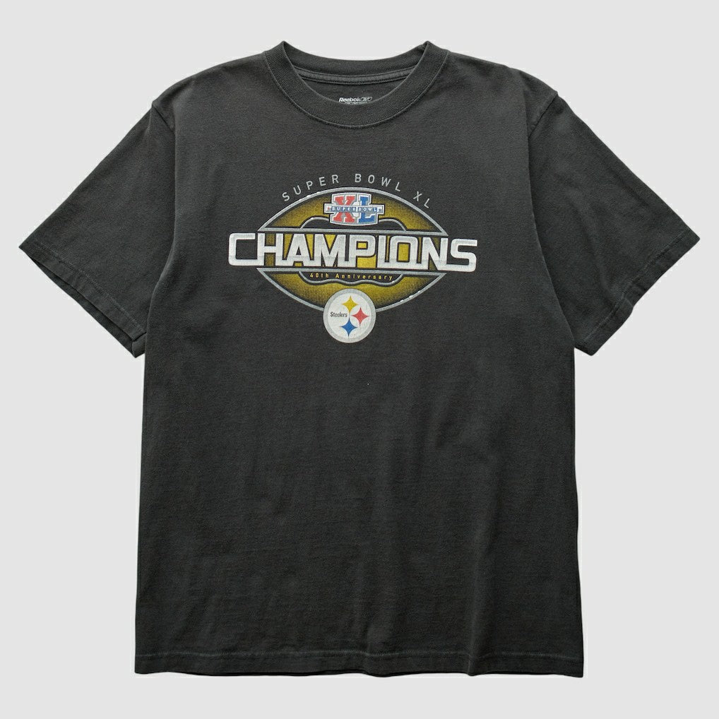 Pittsburgh Steelers Reebok 2006 T-Shirt Black Vintage - Fanatics
