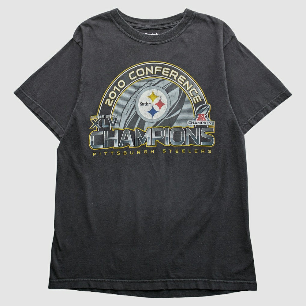 Pittsburgh Steelers Reebok 2010 T-Shirt Black Vintage - Fanatics