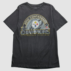 Pittsburgh Steelers Reebok 2010 T-Shirt Black Vintage - Fanatics