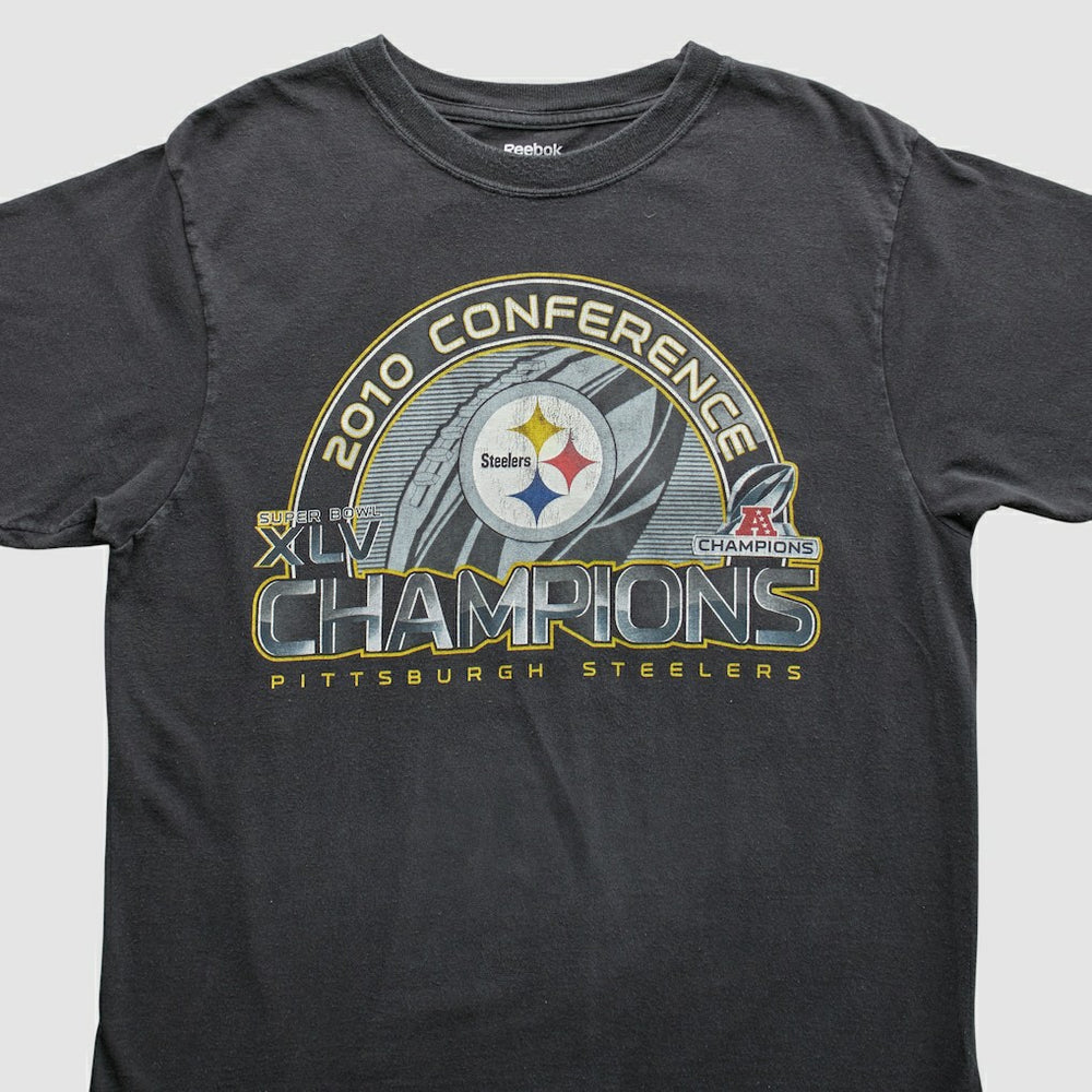 Pittsburgh Steelers Reebok 2010 T-Shirt Black Vintage - Fanatics