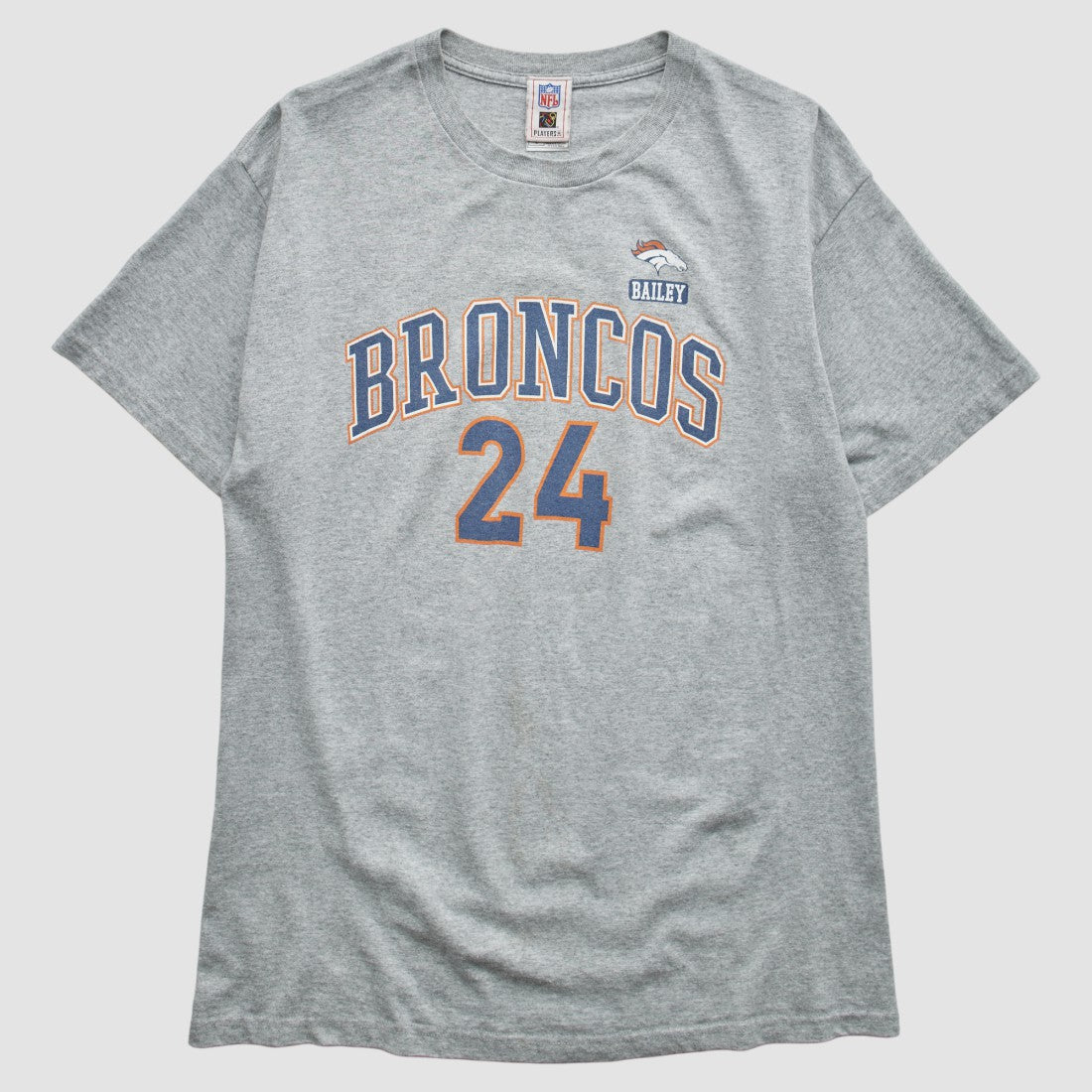 Denver Broncos NFL 2000s T-Shirt Gray Vintage - Fanatics