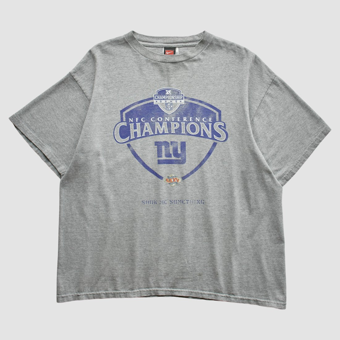New York Giants 2000 T-Shirt Gray Vintage - Fanatics