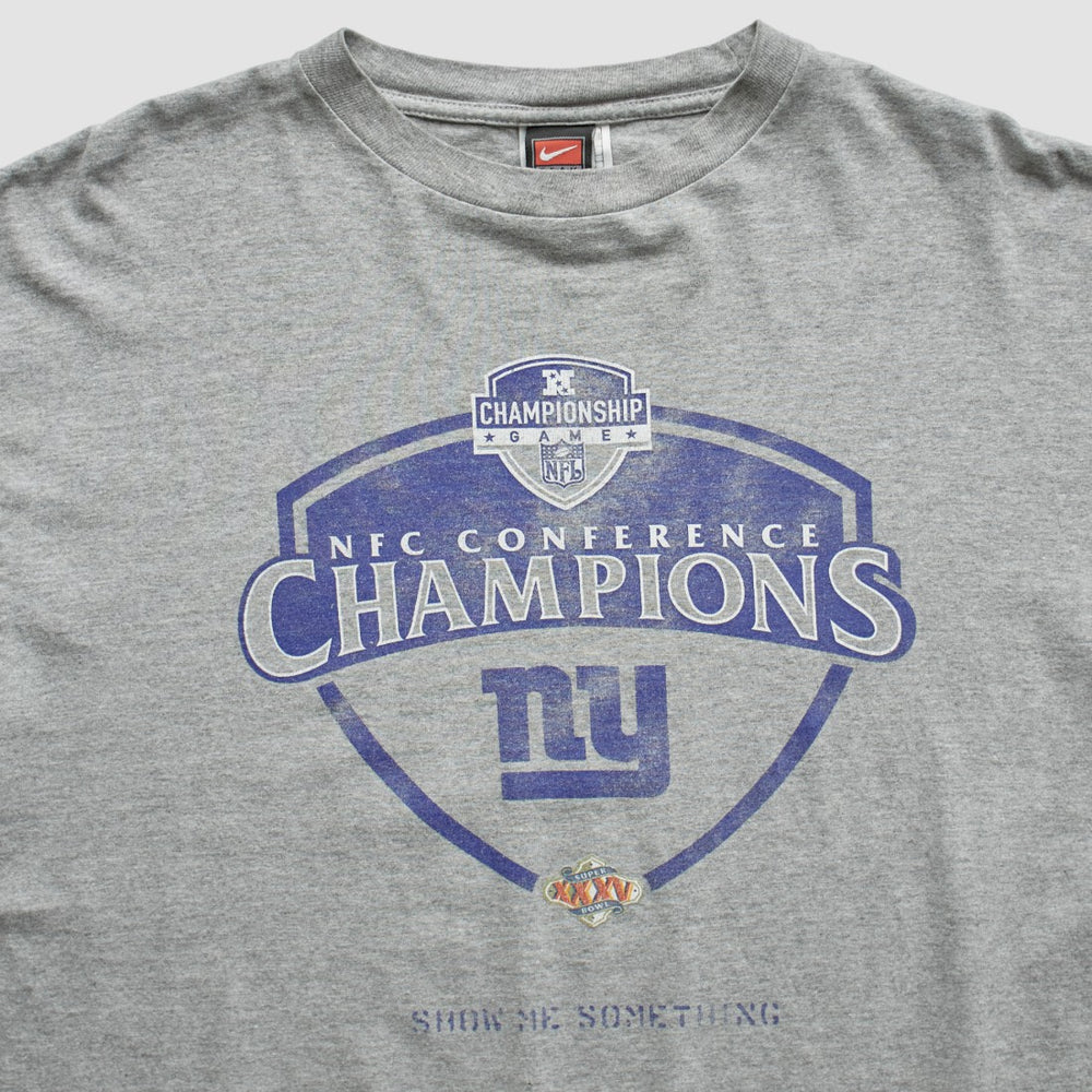 New York Giants 2000 T-Shirt Gray Vintage - Fanatics