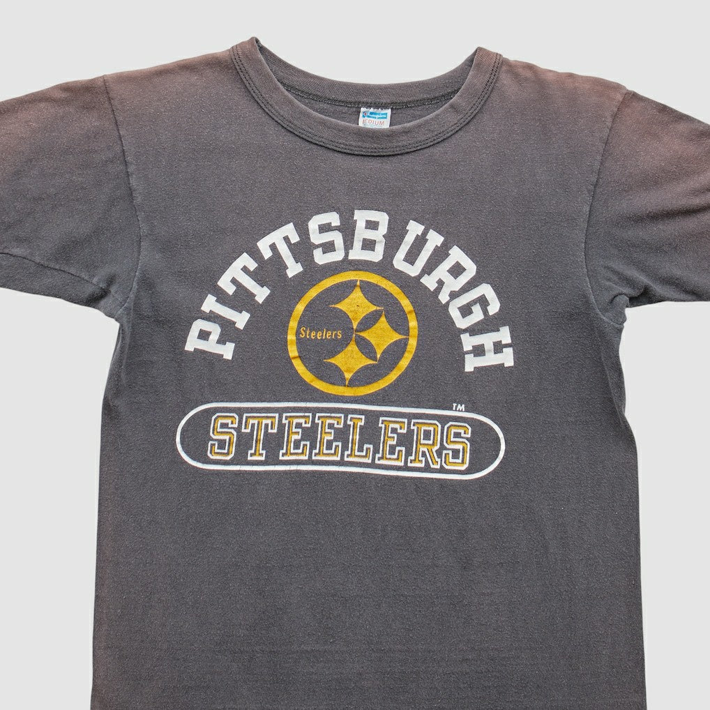 Pittsburgh Steelers Champion 70s T-Shirt Gray Vintage - Fanatics