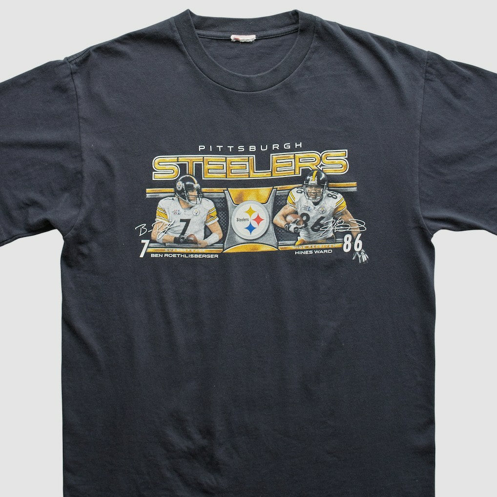 Pittsburgh Steelers 2000s T-Shirt Black Vintage - Fanatics