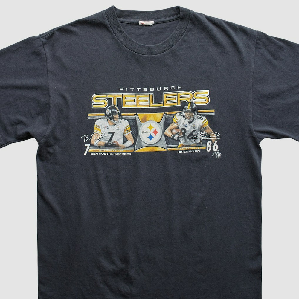 Pittsburgh Steelers 2000s T-Shirt Black Vintage - Fanatics