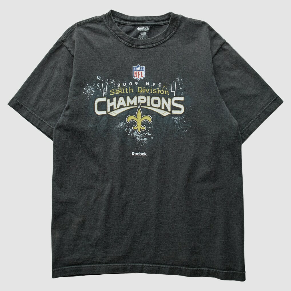 New Orleans Saints Reebok 2009 T-Shirt Black Vintage - Fanatics