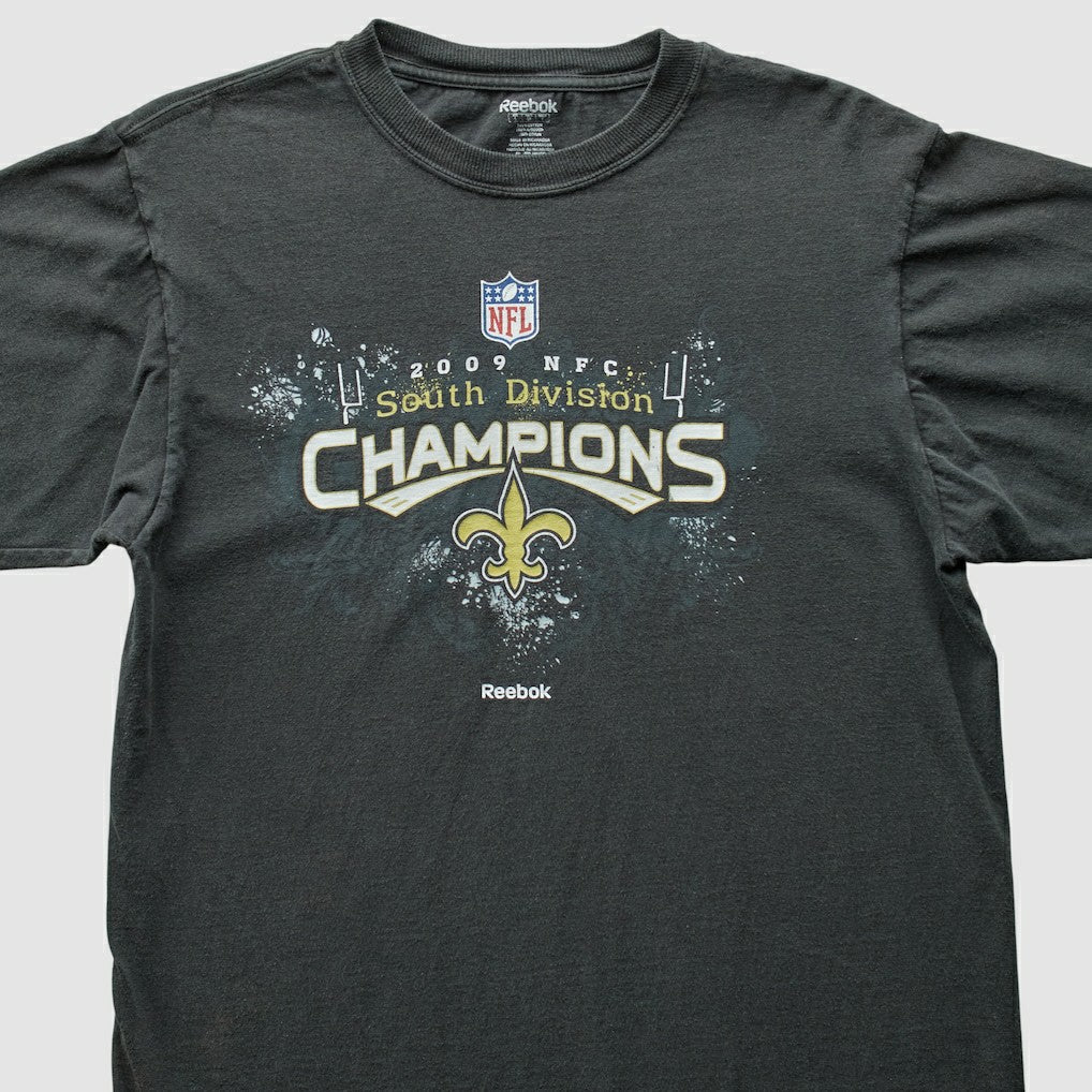 New Orleans Saints Reebok 2009 T-Shirt Black Vintage - Fanatics