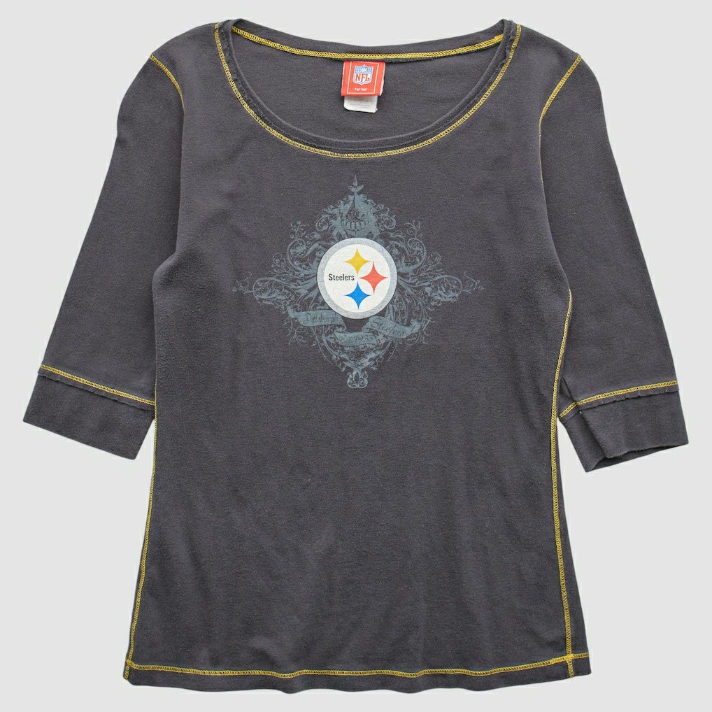 Pittsburgh Steelers NFL 2000s T-Shirt Gray Vintage - Fanatics