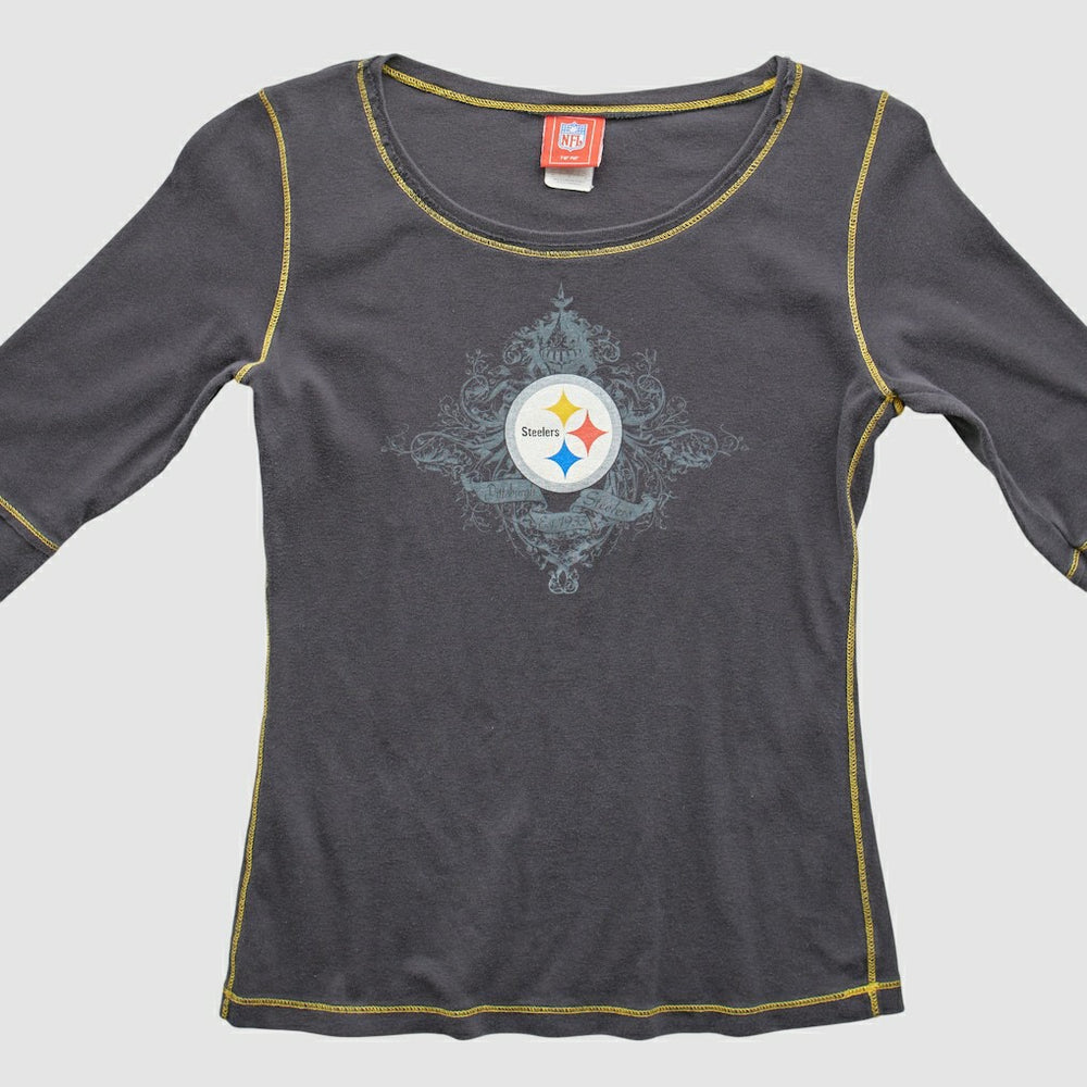 Pittsburgh Steelers NFL 2000s T-Shirt Gray Vintage - Fanatics