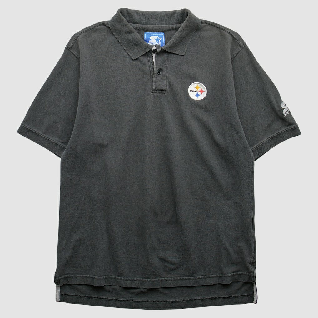 Pittsburgh Steelers Starter 2000s Polo Black Vintage - Fanatics