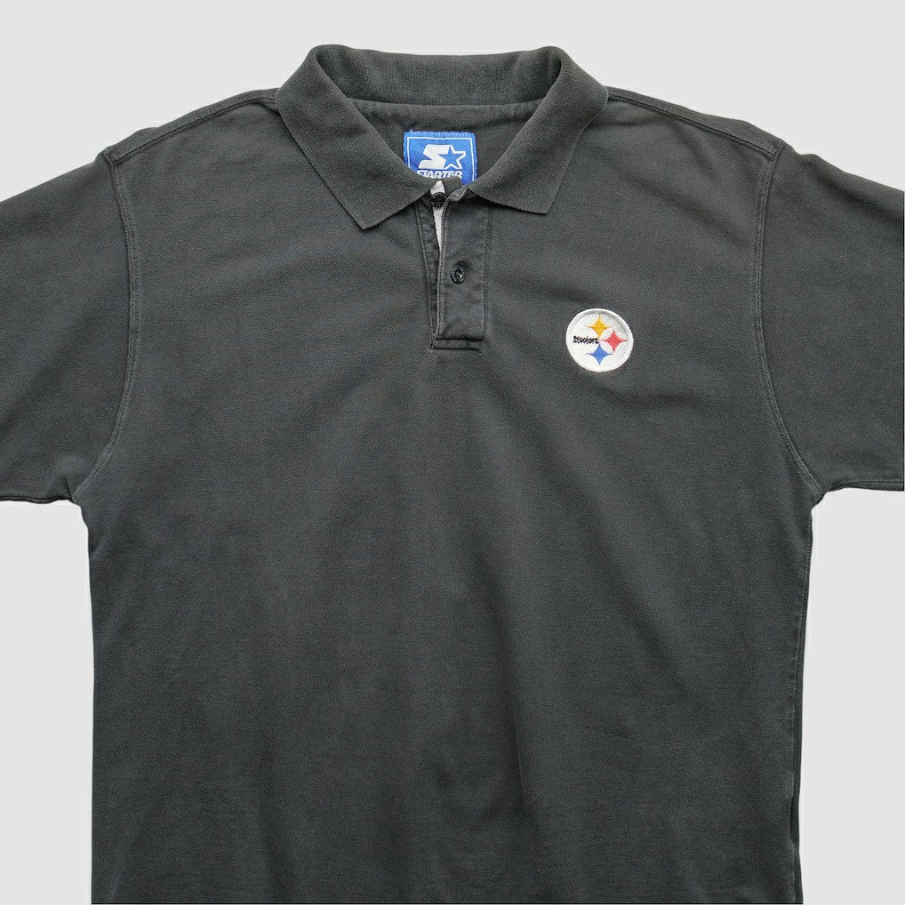 Pittsburgh Steelers Starter 2000s Polo Black Vintage - Fanatics