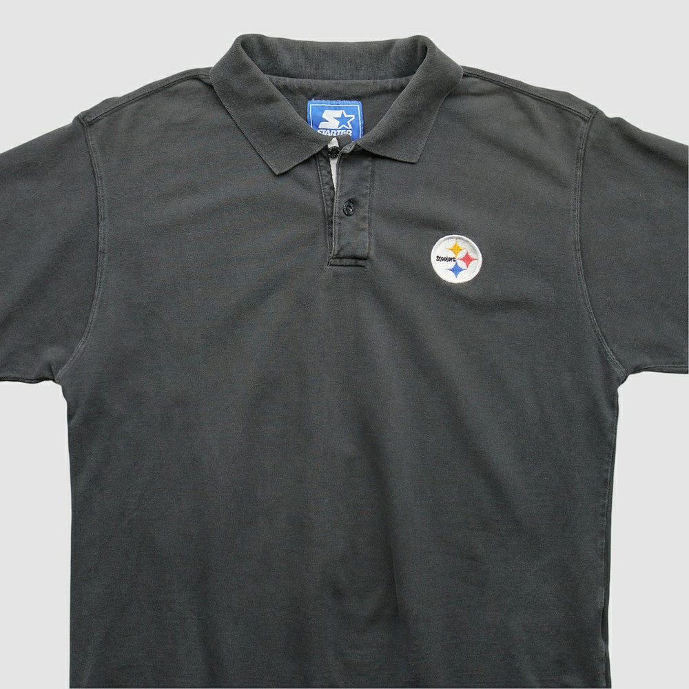 Pittsburgh Steelers Starter 2000s Polo Black Vintage - Fanatics