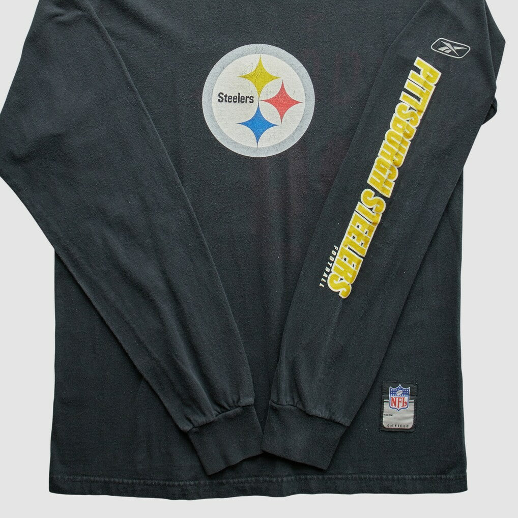 Pittsburgh Steelers Reebok 2000s T-Shirt Black Vintage - Fanatics